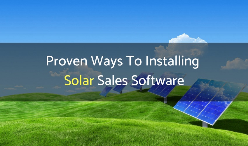 Solar Sales Software Installation